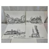 Pencil Signed Cincinnati Prints By Bill Olendorf