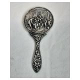 Antique Silver Plated Hand Mirror