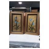 Pair of Pieratt "Iris" Oil on Masonboard.