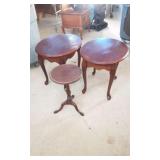 Pair of Oval Shaped Wood End Tables and