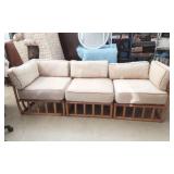 Rattan 3 seat Sofa with Cushions