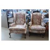 Pair of Queen Ann Style Arm Chairs
