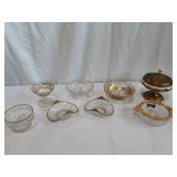 Vintage Lenox Pedestal Dish, Crystal Gold Plated