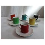 (3) New Retro 6pcs Cup & Saucer Set