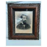 19th Century Portrait in Awesome Wood Frame