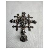 Taxco Mexico Ornate Mexican Silver Crusaders Cross