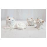 Ceramic Cat Planter with 2 Kittens