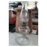 Vintage Glass Oil Lamp.