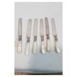 Mother of Pearl Butter Knives (6)