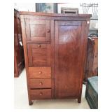 19th Century Mission Oak Chifferobe