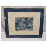 LeRoy Neiman Print with NFL Alumni Signatures