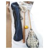 Pair of Wood LaCrosse Sticks