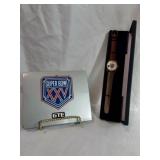 Super Bowl XXV Art Cards & Watch