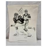 Signed Anthony Munoz Sketch by Tanenbaum