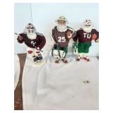 3 Santa Figures football and Hockey.