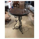 Wrought Iron Accent Table