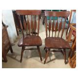 Pair of Wood Dining Chairs