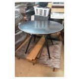 Retro Metal Base formica top Patio Table