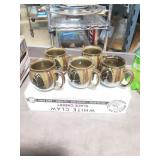 Set of 5 Stoneware Coffee Mugs