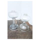 2 Oil Lamp Fonts and pedestals