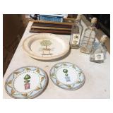 Decorative Plates and Bottles