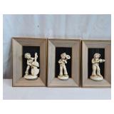 3D Shadowbox Boy Playing Instrument Wall Plaques