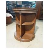 Retro Lazy Susan End Table/ Bookshelf
