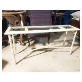 Wood and Beveled Glass Occasional Table