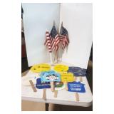 American Flags and Promotional Fans
