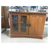 Wood Media Cabinet with inner lock