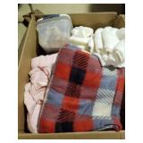 Large box of blankets
