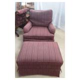 Retro Armchair and Ottoman