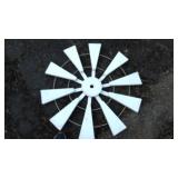 Windmill fan white / cedar wood