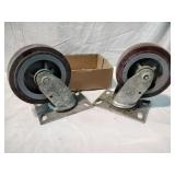 Lot of (2) 6" x 2" Swivel Caster Wheel