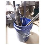 Concrete form stakes and rebarb