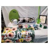 Large Lot of Gardening Items & Decorative Rug