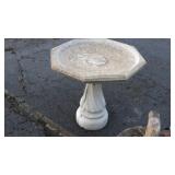 Concrete bird bath