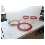 Kings Crown Ruby Red Serving Dishes