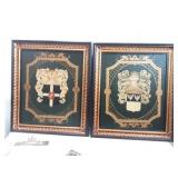 Asian Crests on Crackleboard (2)