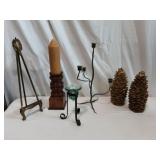 Assortment of Candles & Candle Holders