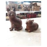Pair of Terra Cotta Cats