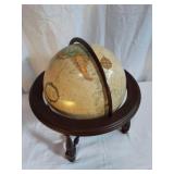 Tabletop Replogle World Globe on Wooden Stand