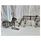 Pair of Metal Decorative Deer