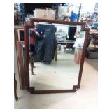 Wood Framed Beveled Mirror