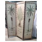 3 Panel Room Divider with Monkey