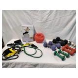 Pilates Ball, Weights, & More