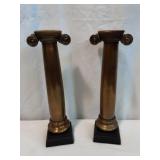 Pair of Solid Brass Candle Holders