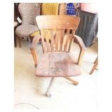 Vintage Wood Desk Chair