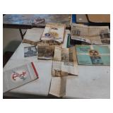 Vintage Newspaper Clipping and pamphlets