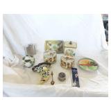 Vintage Candy Tins and Stoneware